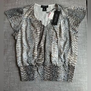 Rachel Zoe Animal Print Top, Small, New & Unworn.